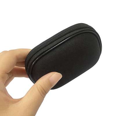 Hot Sale Black Soft Hearing Aid  Pouch Storage Case with Zipper for Travelling